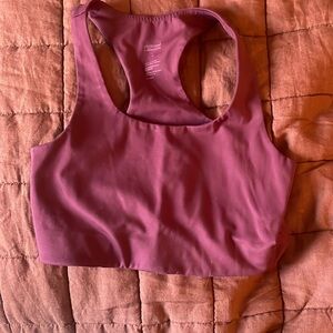 Maroon girlfriend collective sports bra